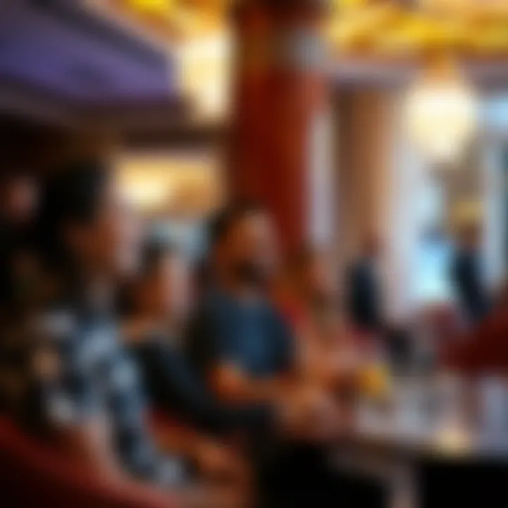 Diverse guests enjoying a smoke-free hotel lobby