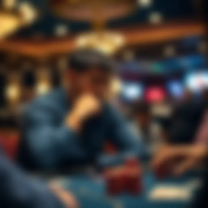 Contemplative Player at the Poker Table Player contemplating buy-in decisions at a poker table