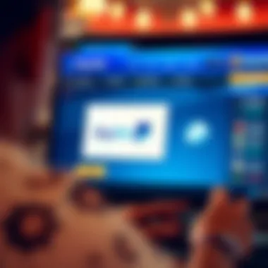 Online poker website interface with PayPal option