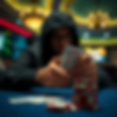 Secure online transaction illustration for poker