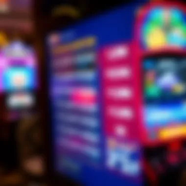 Promotional codes displayed on a digital screen