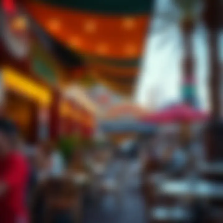 Charming Outdoor Dining Spots Vibrant outdoor seating area of a local eatery