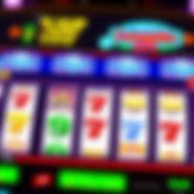 Display of winning symbols in a no deposit slot game