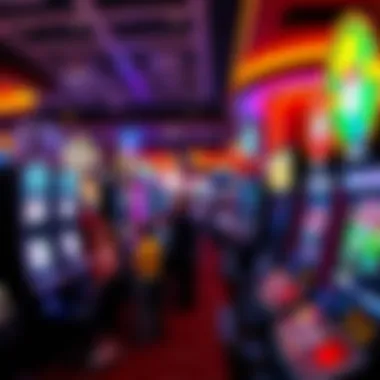Casino floor bustling with players enjoying various slot machines