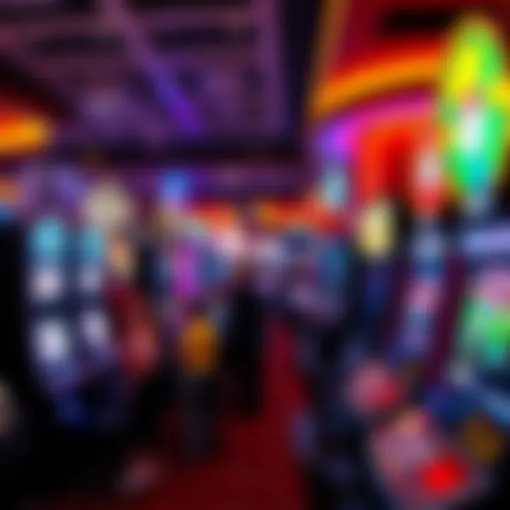 Casino floor bustling with players enjoying various slot machines