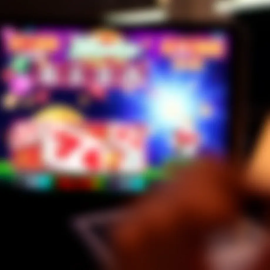 A captivating view of a vibrant online casino interface