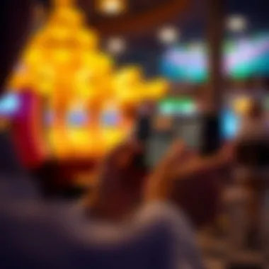 iPhone user enjoying Slotomania gameplay