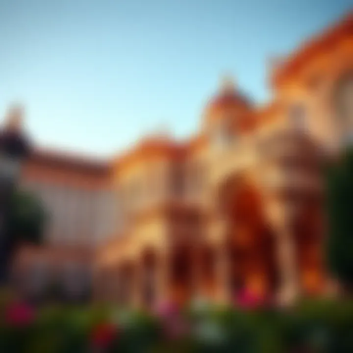 Exterior view of the Taj Mahal casino showcasing intricate architecture