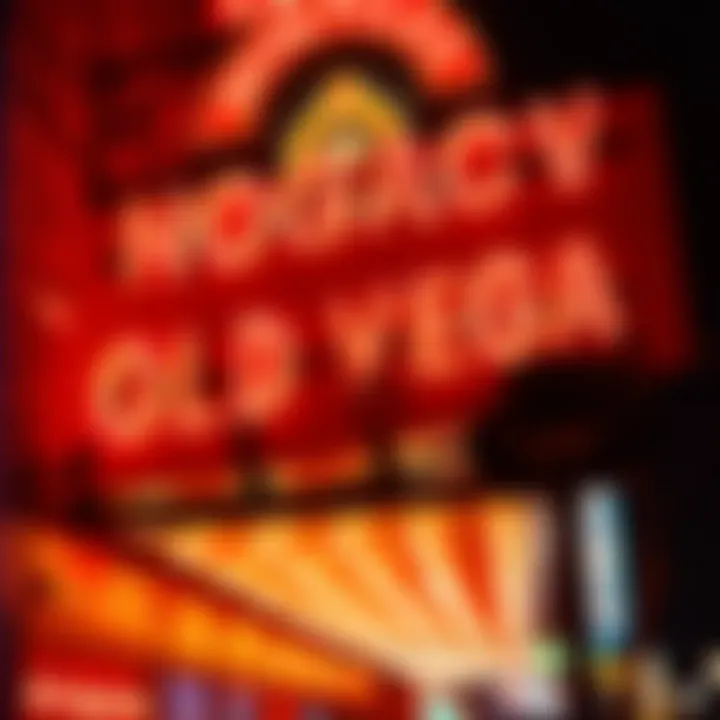 Neon Legacy of Old Vegas Vintage neon sign showcasing the charm of Old Vegas