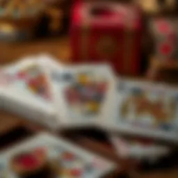 A vintage playing card deck showcasing intricate designs and historical significance