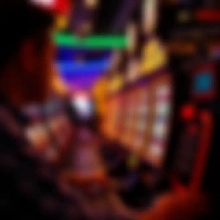 High-Stakes Slot Engagement Close-up of a player engaging with a high-stakes slot machine