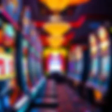 Luxurious Slot Machine Experience Luxurious slot machine interior with vibrant lights