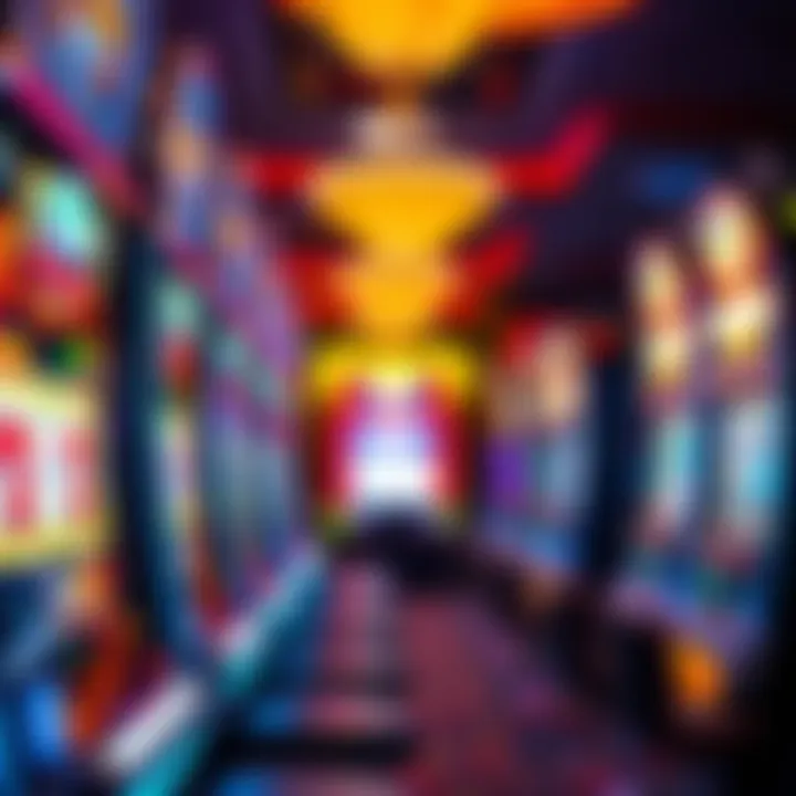 Luxurious Slot Machine Experience Luxurious slot machine interior with vibrant lights