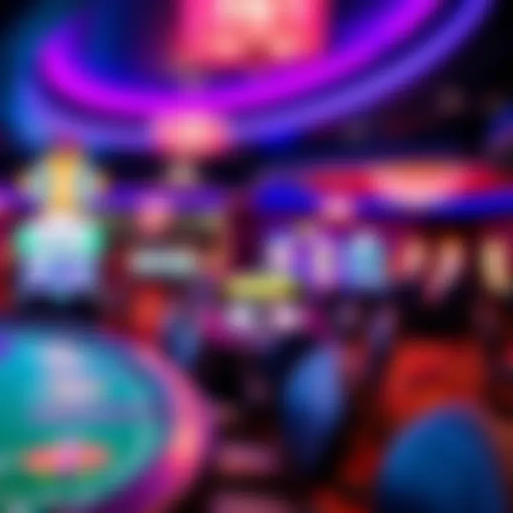 Vibrant Casino Atmosphere Vibrant casino atmosphere with gaming tables