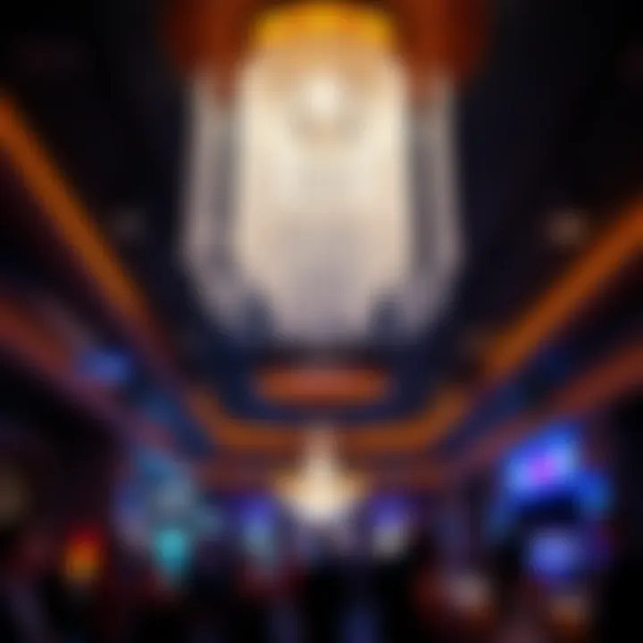 Nightlife Beneath the Shimmering Chandelier The vibrant atmosphere of nightlife beneath the Chandelier, showcasing the lively social interactions