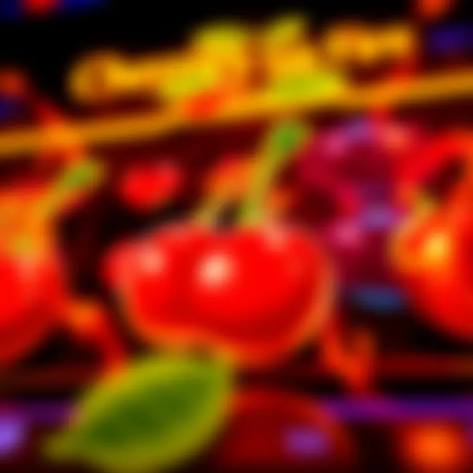 Vibrant display of Cherries on Fire symbols