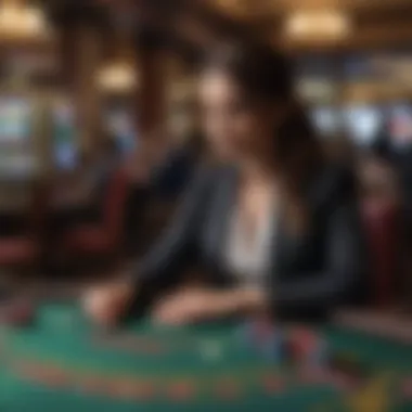 Strategic Play: The Art of Blackjack in High-Stakes A strategic game of blackjack being played in a big bet casino