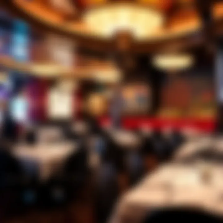 Cultural Fusion in Dining Ambiance An elegant dining atmosphere reflecting Las Vegas's cultural diversity