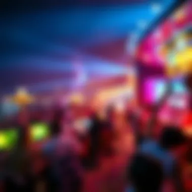 Spectacular nightlife scene on a gaming cruise with entertainment shows.