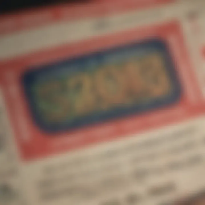 Lottery ticket close-up