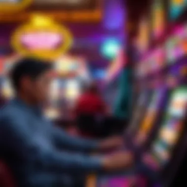 Player at Goldfish Slot An engaging scene featuring a player interacting with the Goldfish slot machine