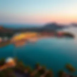 Aerial view showcasing the stunning Isle of Capri