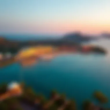 Aerial Perspective of the Isle of Capri Aerial view showcasing the stunning Isle of Capri