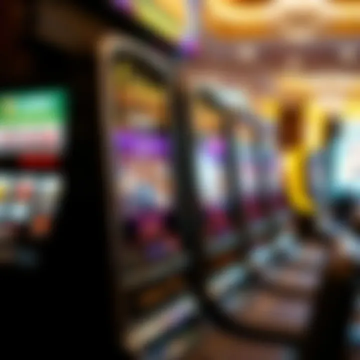 Vibrant Slot Machine Display at Cashman Casino Vibrant slot machine display at Cashman Casino