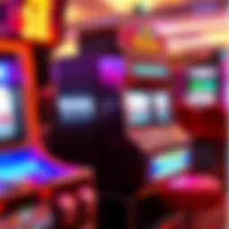 A vibrant video poker machine showcasing classic design features