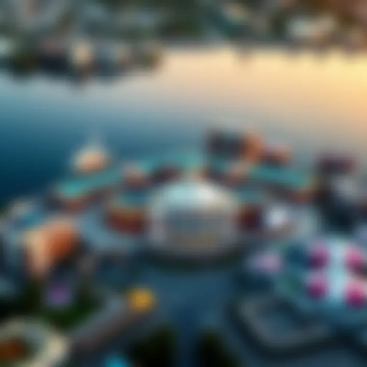 Aerial view of a prominent casino in New Zealand showcasing its architectural grandeur