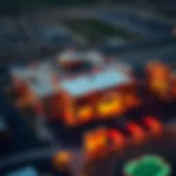 A stunning aerial view of a Navajo casino showcasing its architectural design