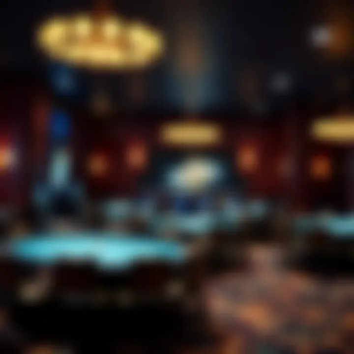 Ambiance of the Poker Room Interior view of the poker room showcasing tables and ambiance