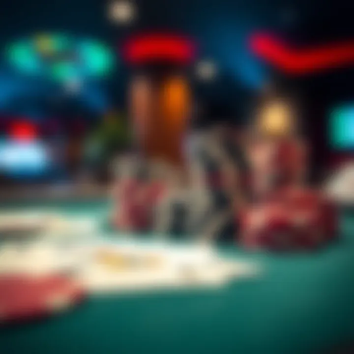 Essentials of Poker Play Close-up of poker chips and cards on a table