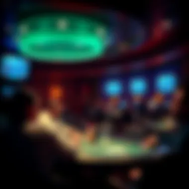 Inside a Renowned Poker Venue Interior of a popular Boston poker venue