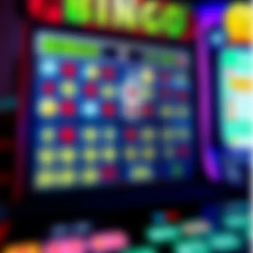 Vibrant Bingo Game Interface Virtual bingo game interface showcasing vibrant cards and numbers
