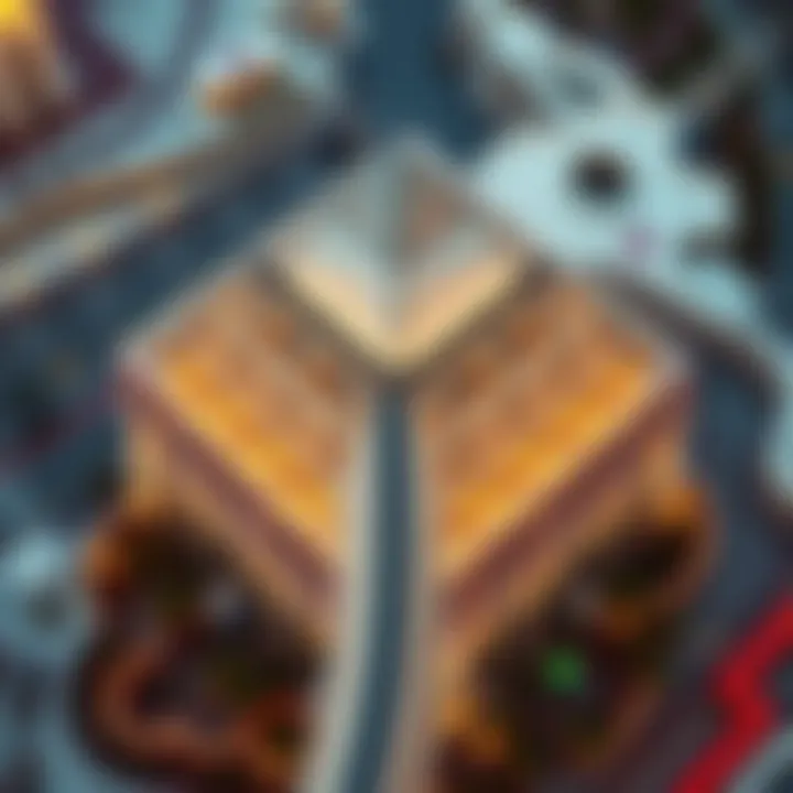 Architectural Design from Above Aerial view showcasing the pyramid's unique architectural design