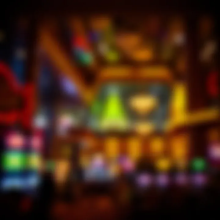 Inside the Pyramid: Casino Vibes Interior glimpse revealing the vibrant casino atmosphere within the pyramid