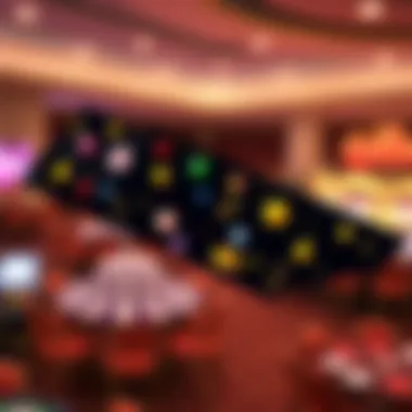 Tennessee state outline with casino icons