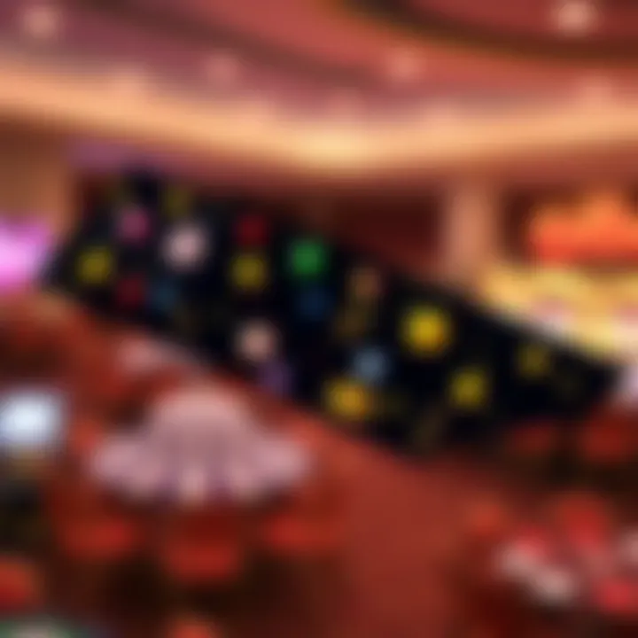 Tennessee state outline with casino icons