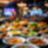 A vibrant buffet spread showcasing a variety of dishes