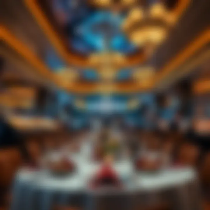 Luxurious Atmosphere of Vegas Dinner Buffets Elegant dining setup in a renowned Vegas buffet