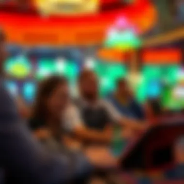 Engaged Casino Experience A group of players enjoying a casino experience