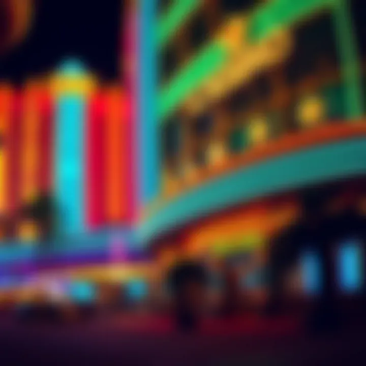 Vibrant Casino Exterior Casino exterior showcasing vibrant lights