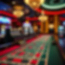 Craps table setup at Winstar Casino