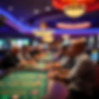 Gaming experience at Firekeepers Casino with players enjoying table games