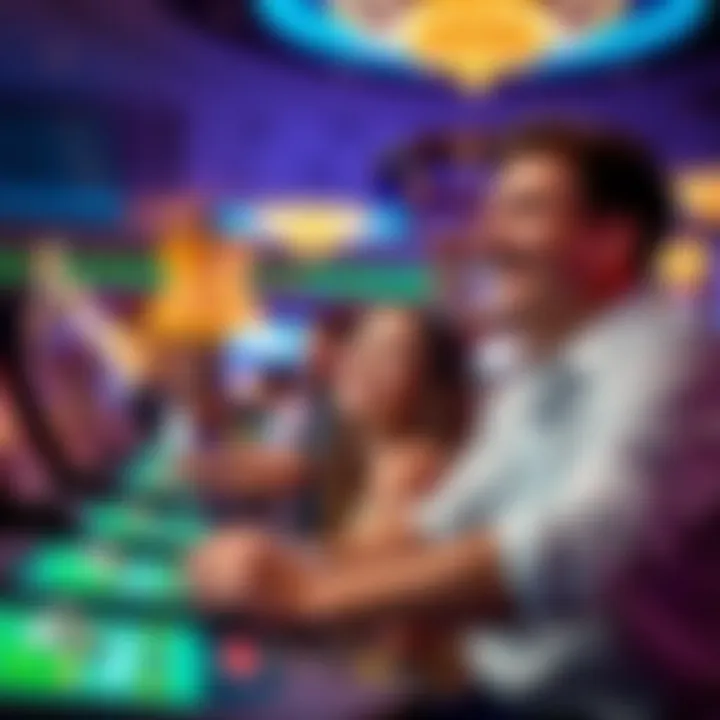 A happy player enjoying their gaming experience at Four Kings Casino