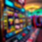 Digital Slot Machine Interface A vibrant digital slot machine interface showcasing various themes and symbols