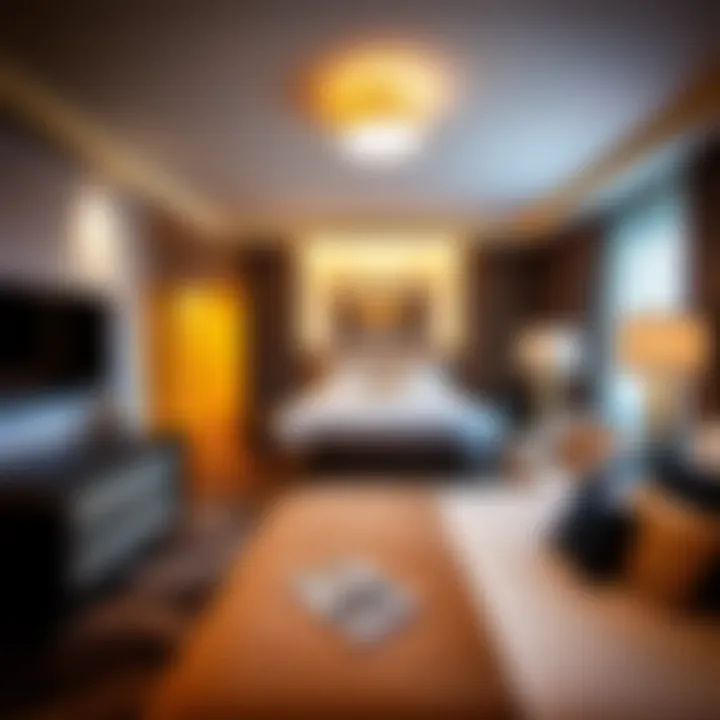 Luxurious Guest Room at Golden Eagle Luxurious guest room inside the Golden Eagle Hotel featuring modern decor