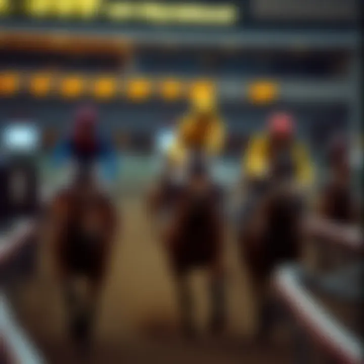 Horse racing event with betting options