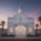 Exterior view of the Little White Wedding Chapel showcasing its iconic facade